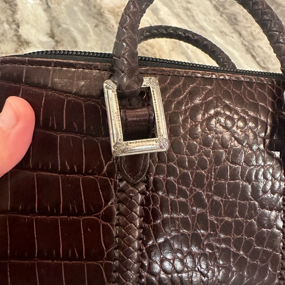 Adorable little Brighton purse/ organizer in deep chocolate embossed leather - Picture 6 of 8